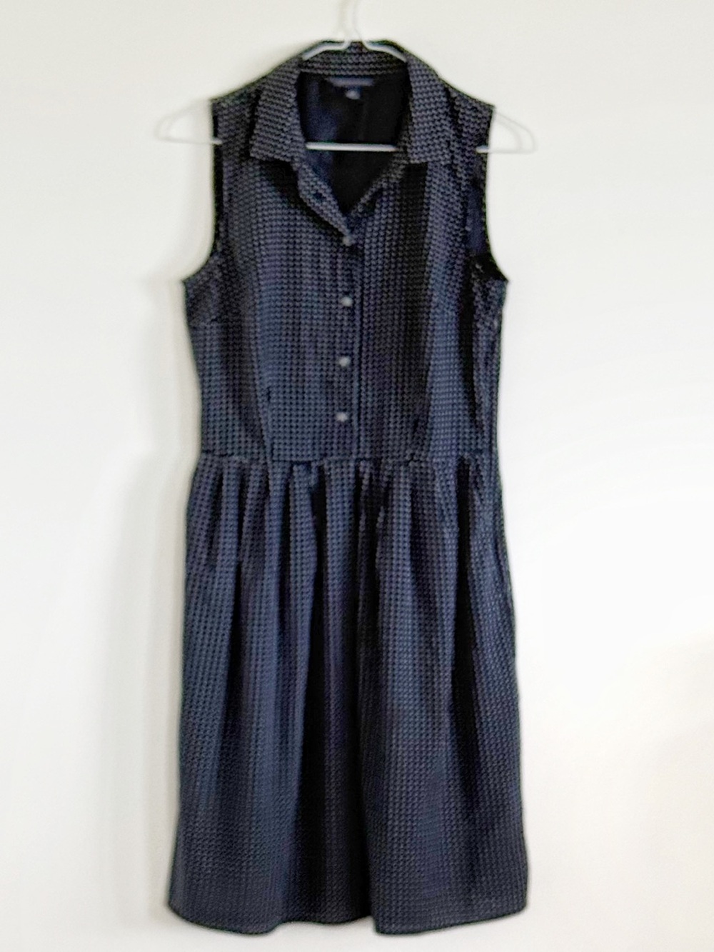 Silk Tommy Hilfiger Navy Sleeveless Minimalist Day Dress